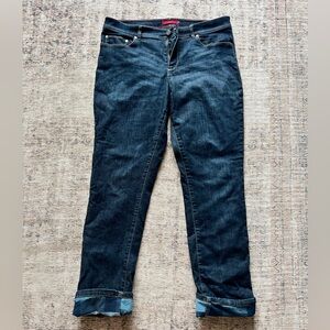 LLBean BeanFlex Women’s Flannel Lined Jeans Size 12